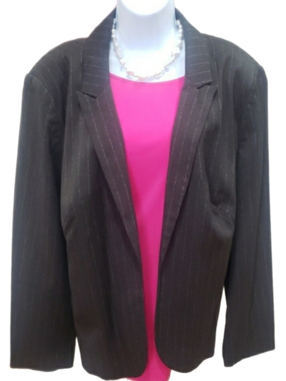 Worthington Woman,  Black Pinstripe Blazer, 3X